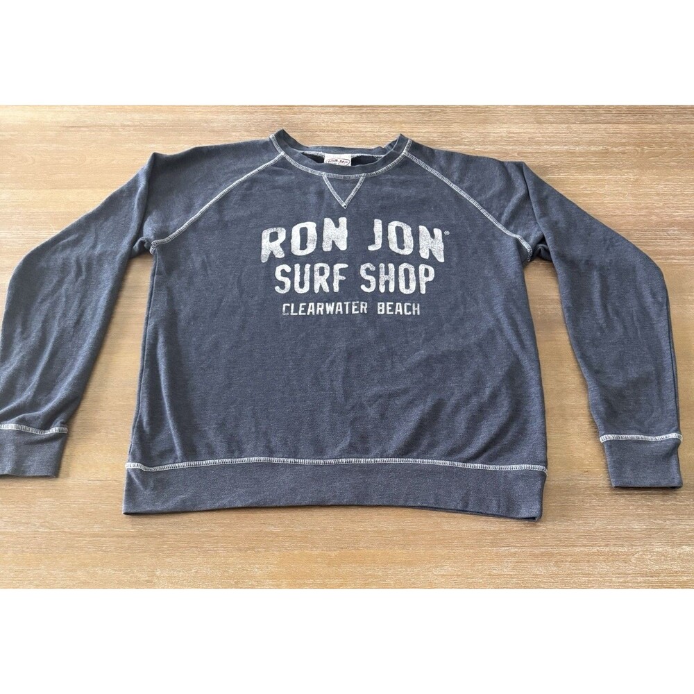 Vintage Ron Jon Surf Shop Sweatshirt Clearwater Florida Blue Women’s Medium
